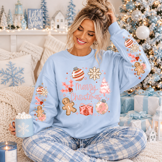 Pink Christmas Collage Shirt